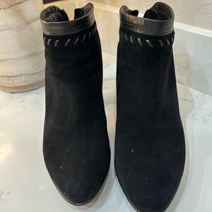 Black suede ankle boots